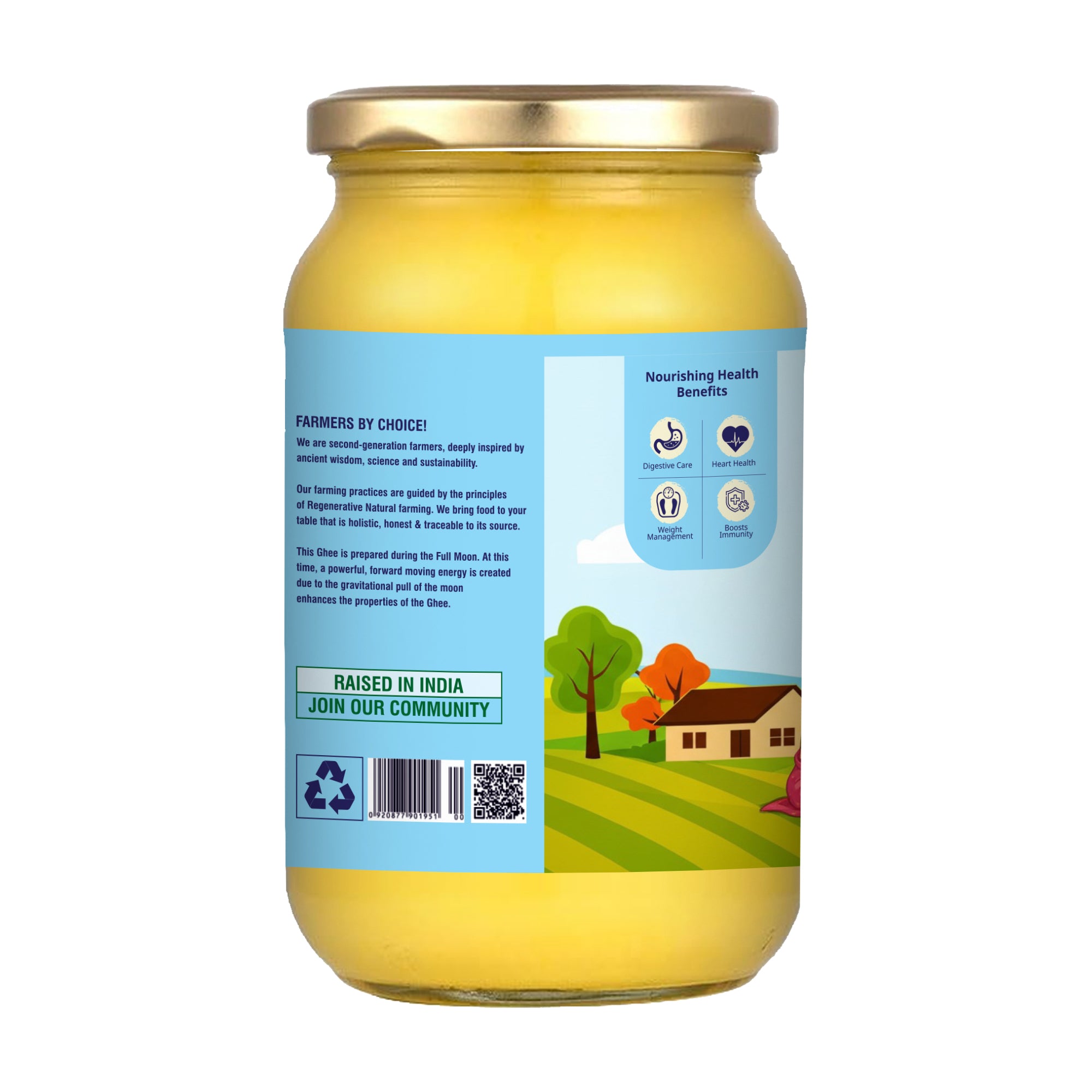A2 Gir Cow Cultured Ghee 500 ml