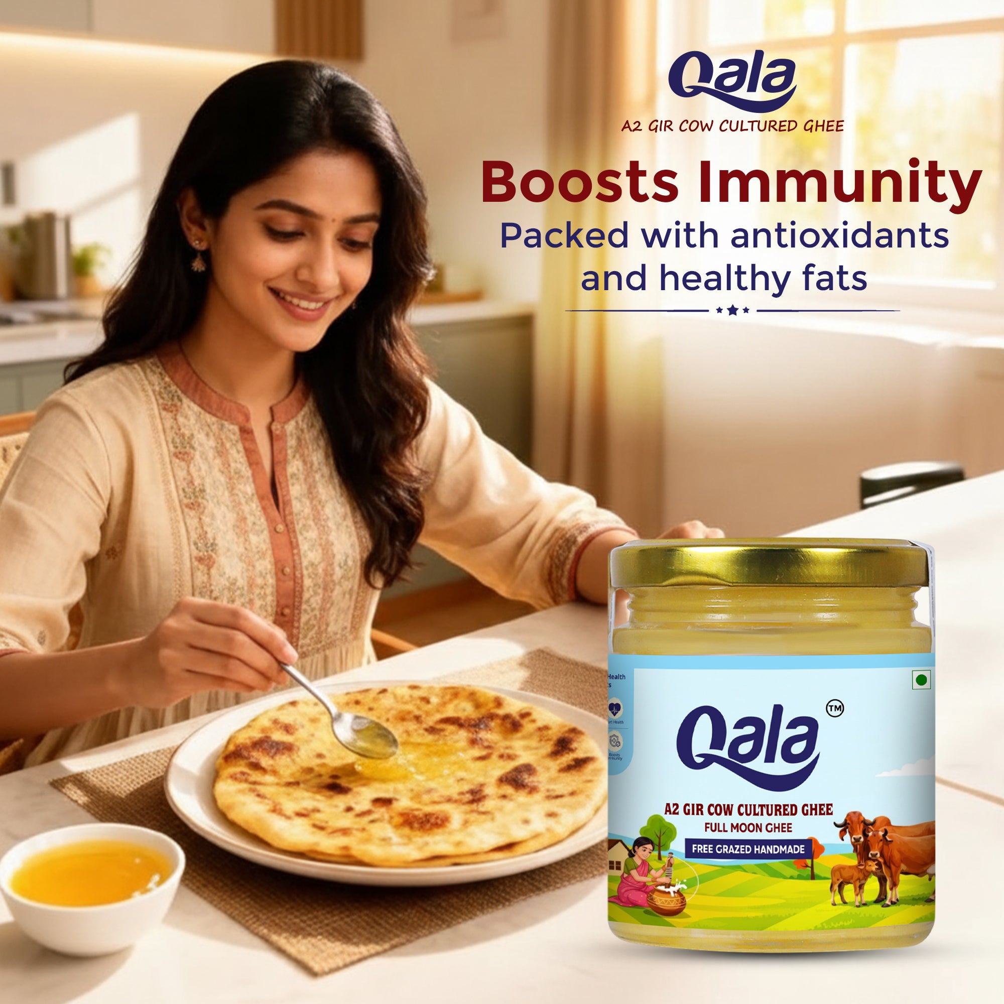 A2 Gir Cow Cultured Ghee 150 ml