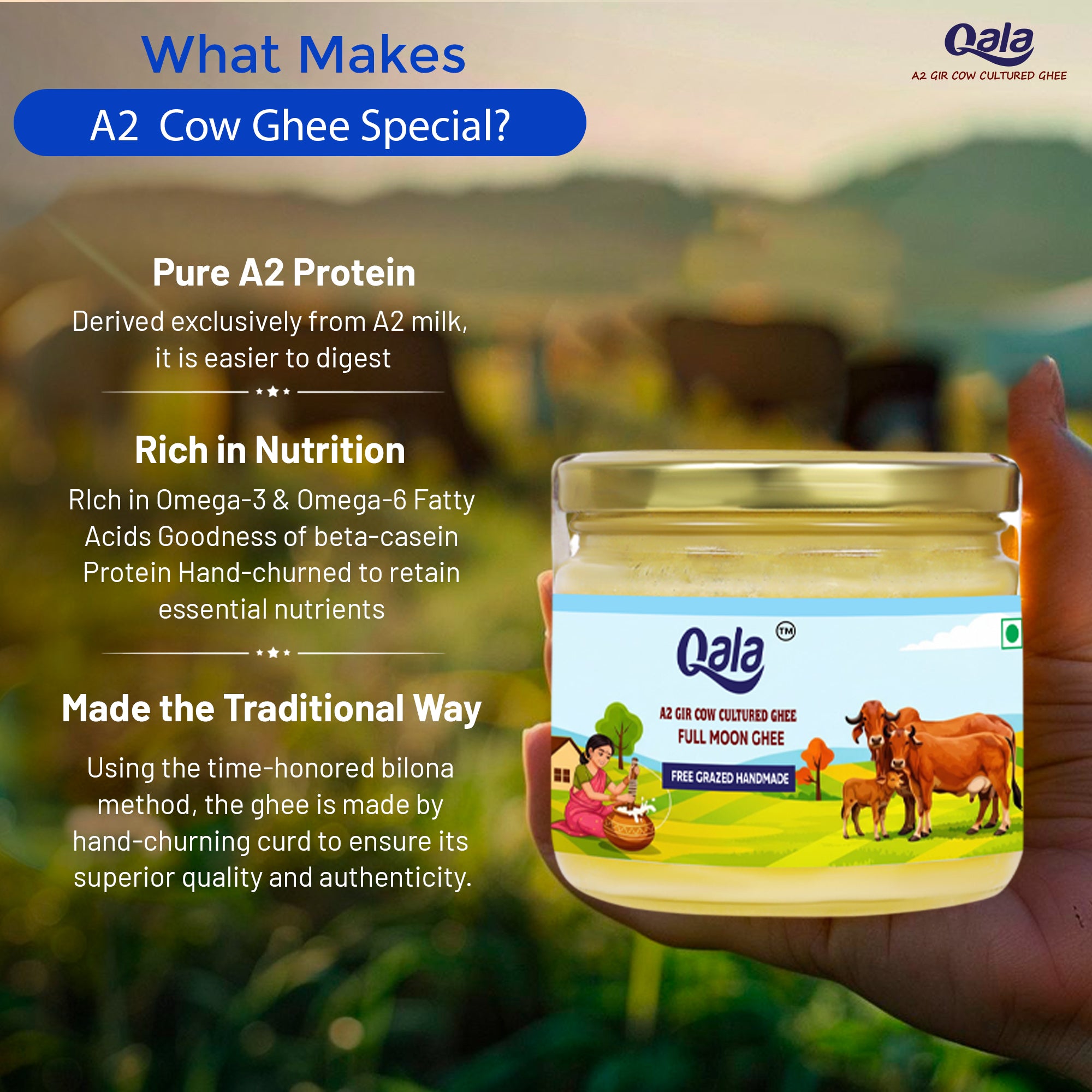 A2 Gir Cow Cultured Ghee 250 ml