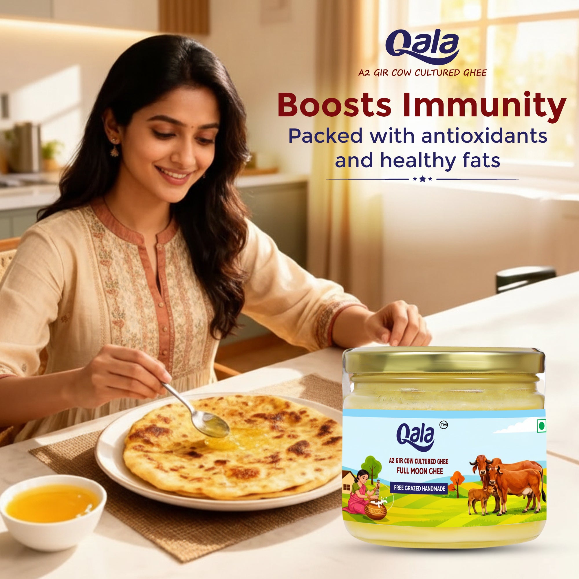 A2 Gir Cow Cultured Ghee 250 ml